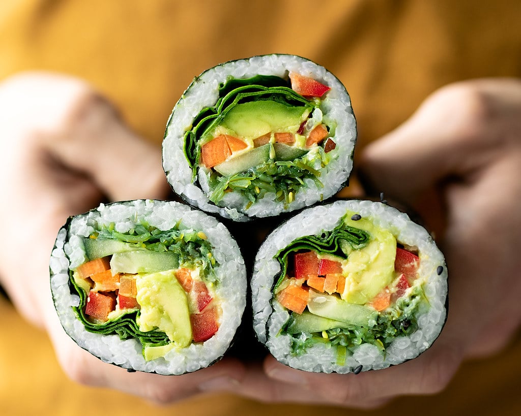 Sushi a domicilio en Valencia vegetariano para la futura mamá